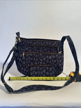 Animal leopard print grey black Travelon Purse and mini wristlet